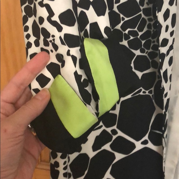 Amazing Carlisle coat black white apple green 6 - Picture 3 of 5